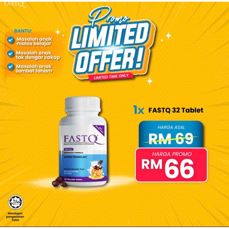 COKLAT MINDA FAST Q - ORI DARI HQ Khasiat kekal FOKUS rasa sangat sedap