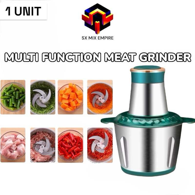 350W SX MIX EMPIRE Meat Grinder 3L Meat Grinder Heavy Duty Pengisar Daging Chopper Stainless Steel Mixer Blender 绞肉机