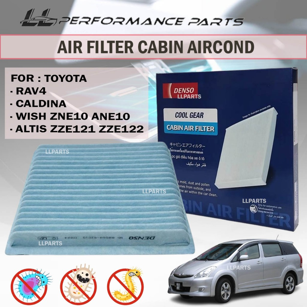 DENSO 88568-52010 Toyota Wish ZNE10 ANE10 / Altis ZZE121 ZZE122 / Caldina / RAV4 Air Filter Cabin Aircond