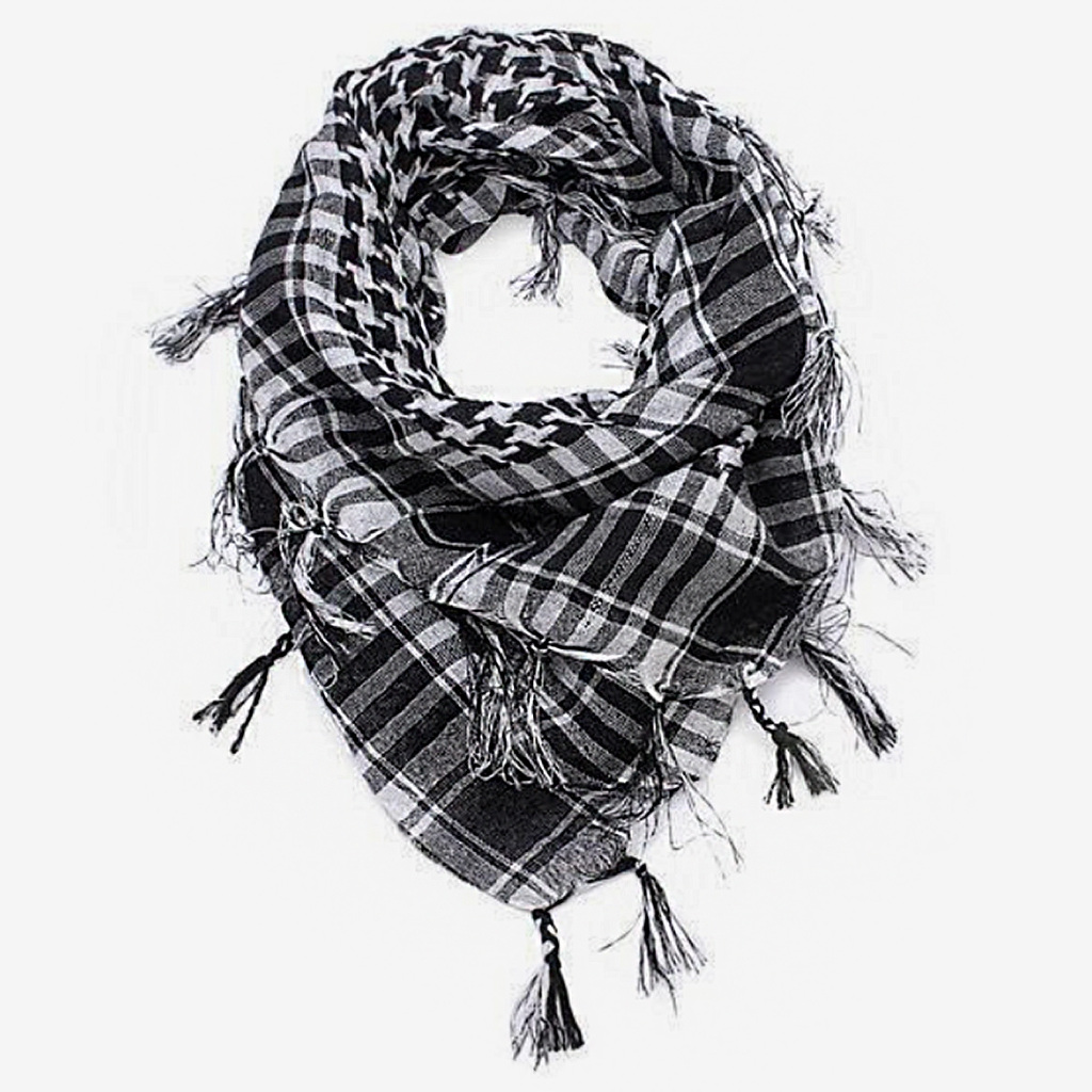 Black and white Yassir Arafat Scarf Shemagh Arab Save Gaza Men Women Boy Girl Boycot Demo Protest Neck Fashion Islamic