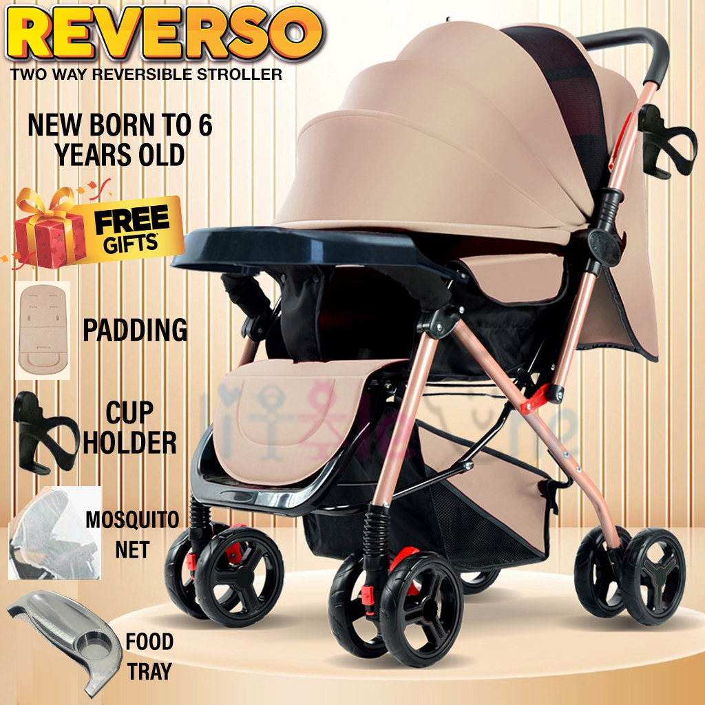 Little One Baby REVERSO Two Way Facing troller NEW BORN TO 6 YEARS OLD - (Infant baby stroller two way kids stroller)