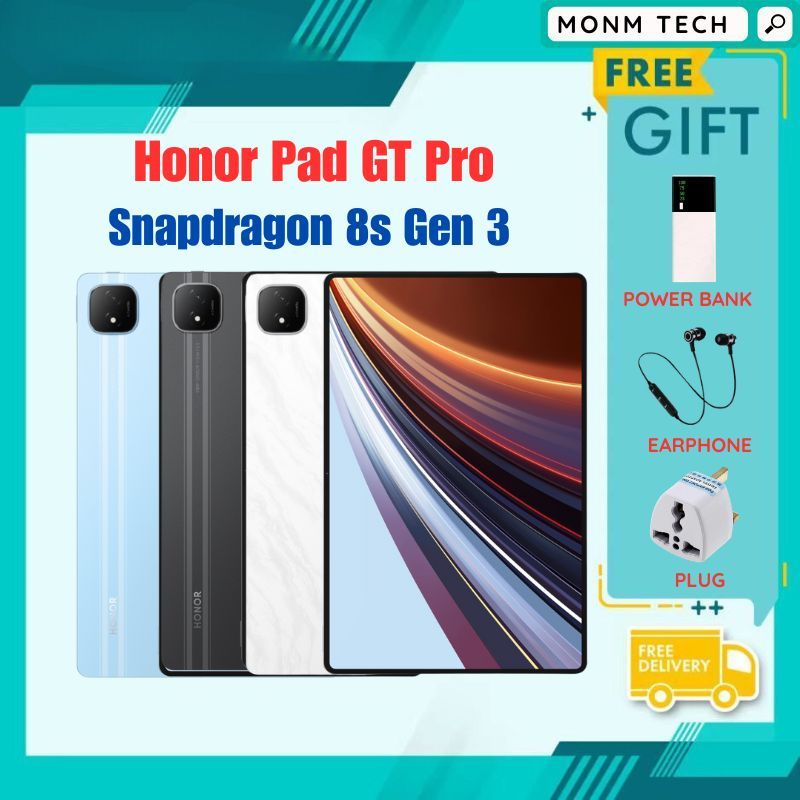 Honor Pad GT Pro 12.3inch Honor Tablet GT Pro Snapdragon 8s Gen 3 144HZ 3K OLED Screen 10050mah Honor Magic pad