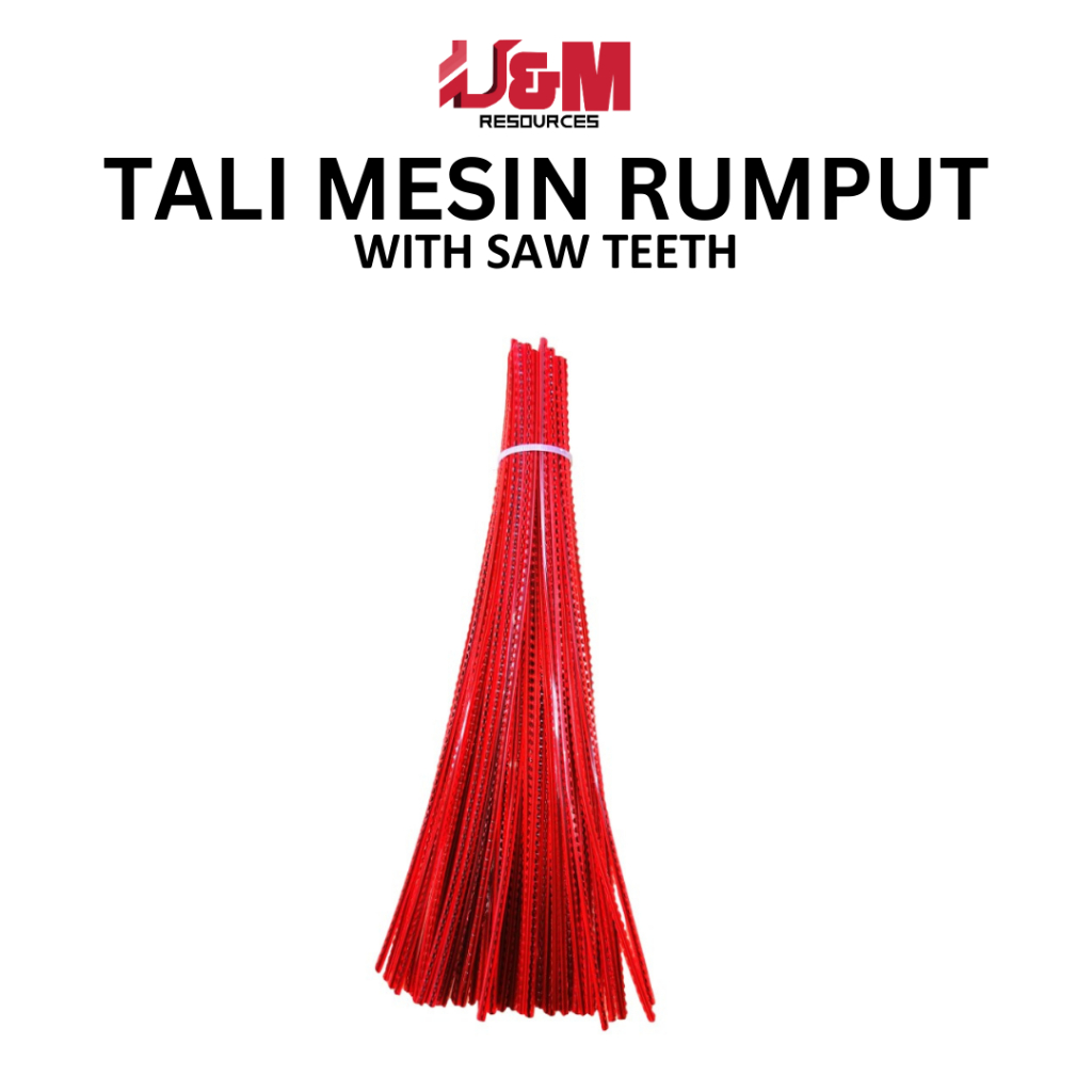 [U&M Resources] 12" HEAVY DUTY TRIANGLE 3.0MM NYLON TRIMMER LINE TALI MESIN POTONG RUMPUT