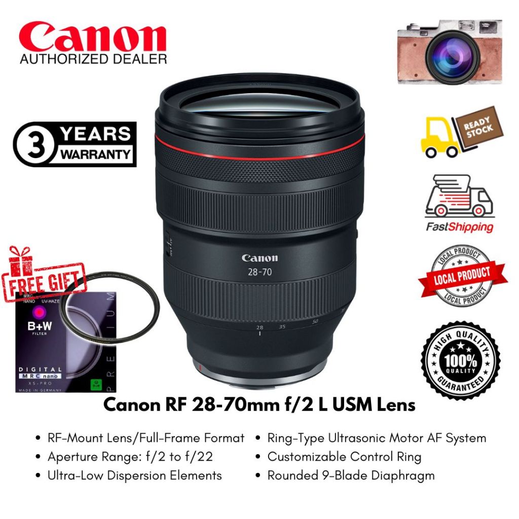 ( Canon Malaysia ) Canon RF 28-70mm f/2 L USM Lens Full-Frame Format ( 3 Year Warranty )