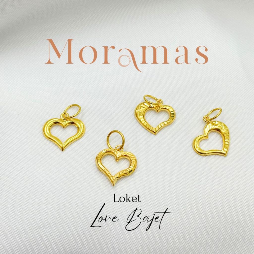 Moramas LOVE Pendant 916 Gold/ Loket LOVE Emas 916/ 爱心吊坠916金