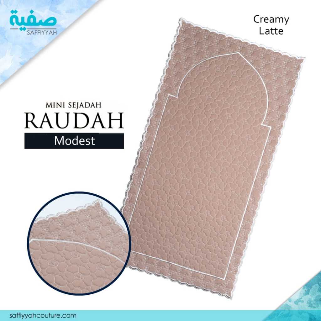 Mini Sejadah/Alas Sujud Sulam Exclusive RAUDAH MODESTBoleh customise sulam nama !!!