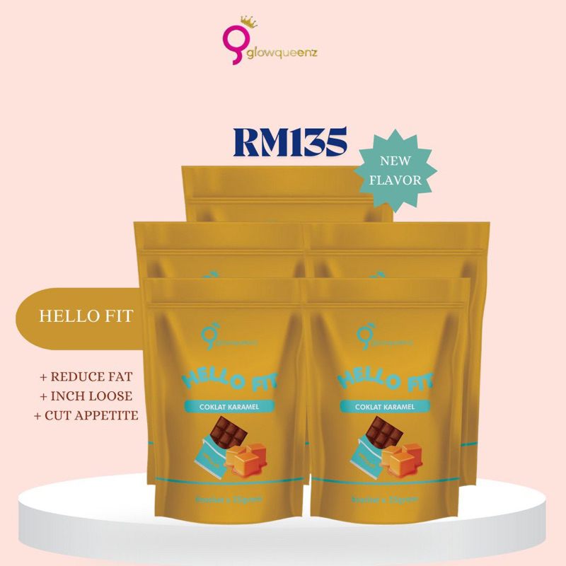 COMBO SEBULAN 5 PEK HELLOFIT COKLAT KARAMEL