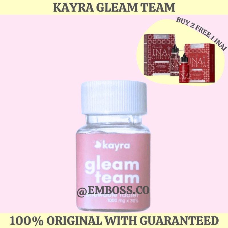 FREE GIFT NEW FORMULA KGLOW / KGLEAM KAYRA GLEAM TEAM KGLEAM KAYRA GLOW KAYRA VITAMIN C WHITENING SUPPLEMENT