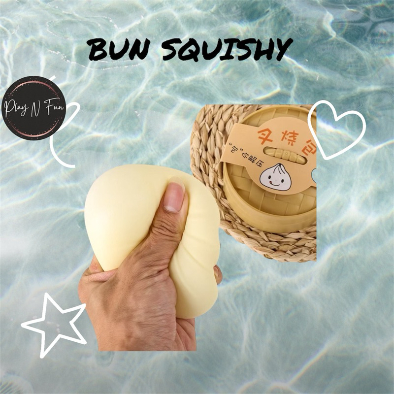 PLAYNFUN Squeeze Bun Toy Kids Steamed Stuffed Squishy Food Decompression Squeezing Toys Sensory Toy Stress Relief Toy