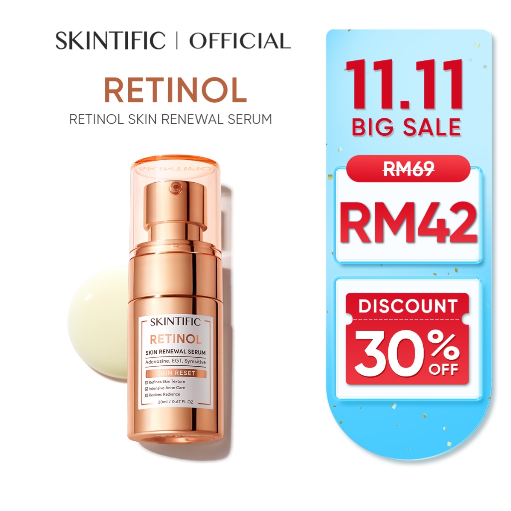 SKINTIFIC Retinol Skin Renewal Serum Face Brightening Firming Anti-Aging Serum Skincare Retinol Serum 20ml