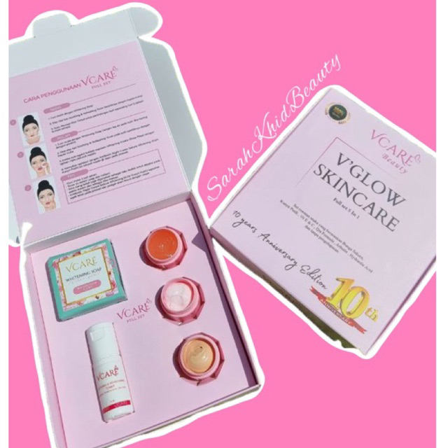 VCARE FULL SET SKINCARE 5IN1 (ORI HQ)