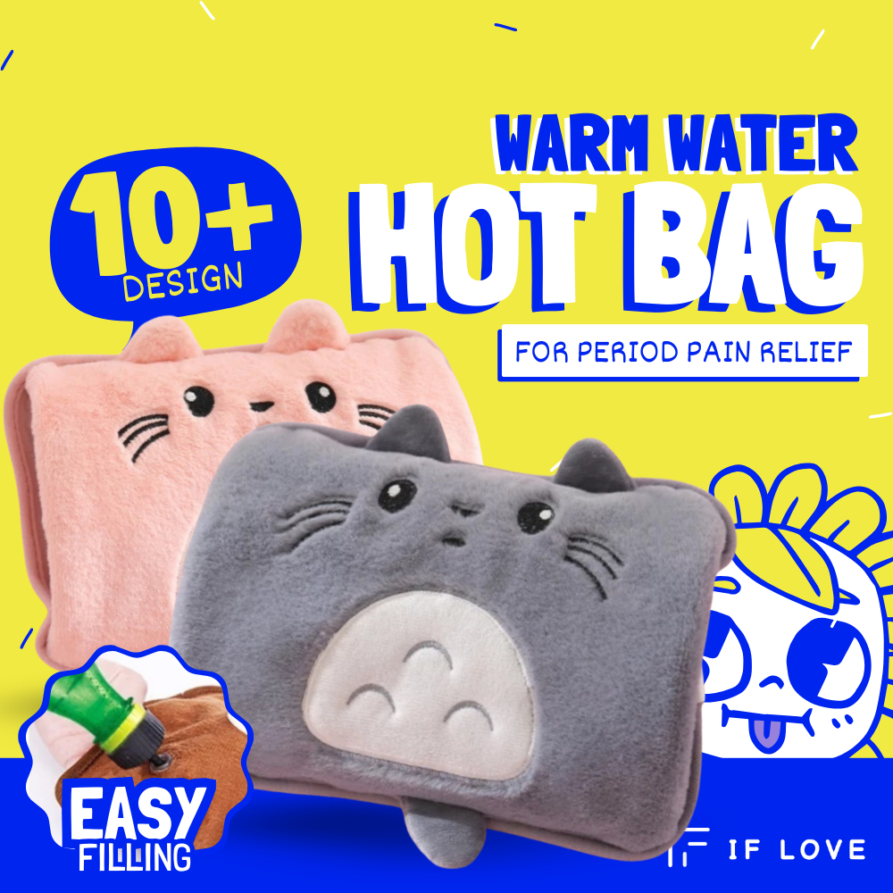 Ball Eye Totoro Hot Water Bag Warm Water Bag Period Hot Water Bag Electric Hot Bag for Period Pain relief period