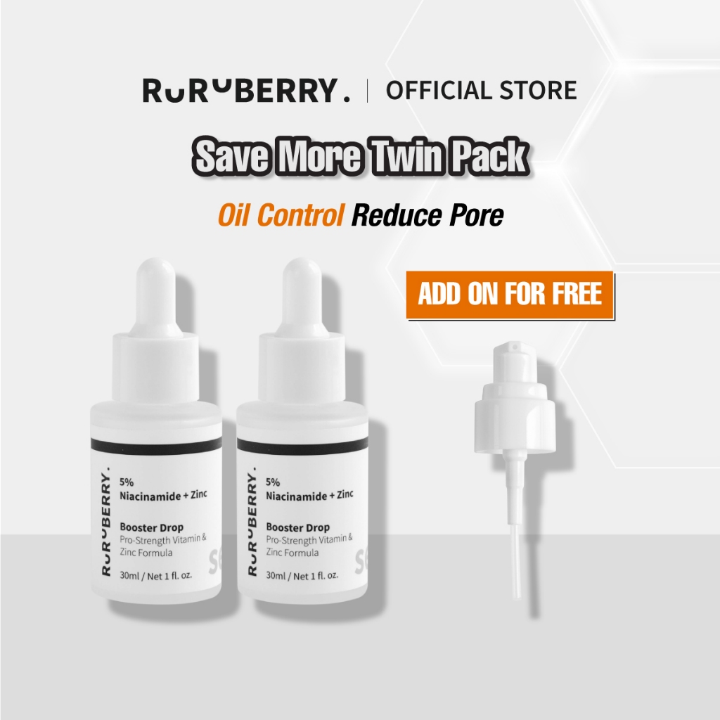 Ruruberry 5% Niacinamide + Zinc Serum (30ml) [Twin Pack]