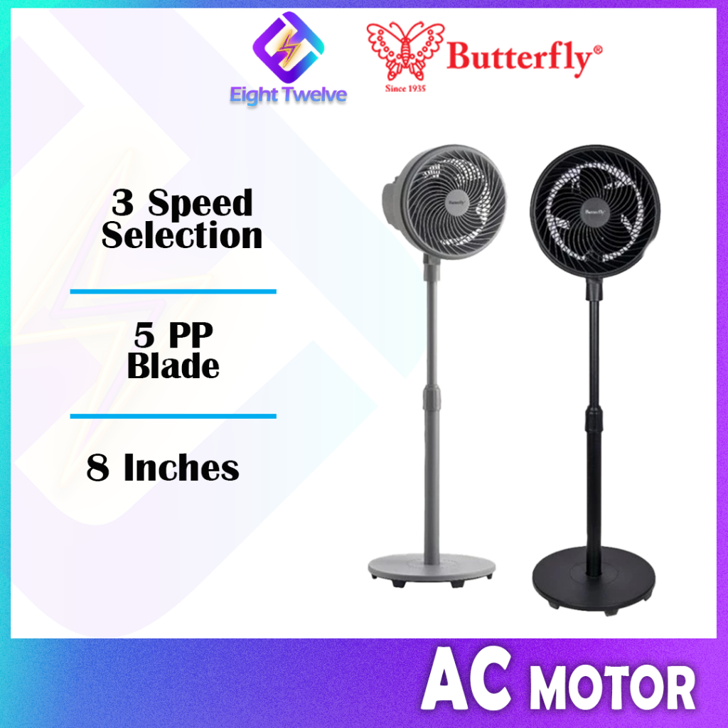 Butterfly Faber Midea Morgan Circulation Fan Copper Motor Stand Fan | Midea Desk Table Fan | Adjustable Height