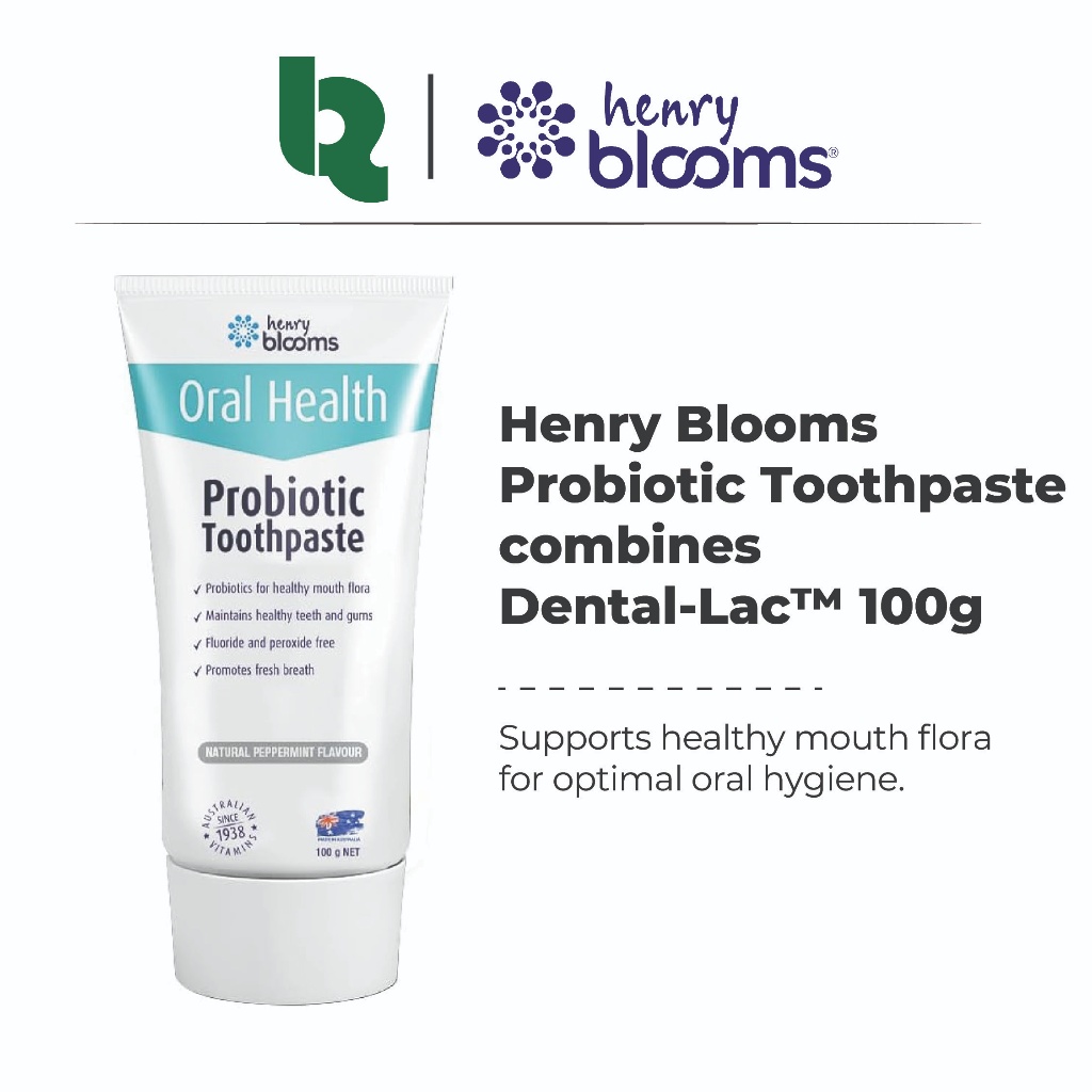 Henry Blooms Adult Probiotic Toothpaste Supports Healthy Mouth Flora For Optimal Oral Hygiene