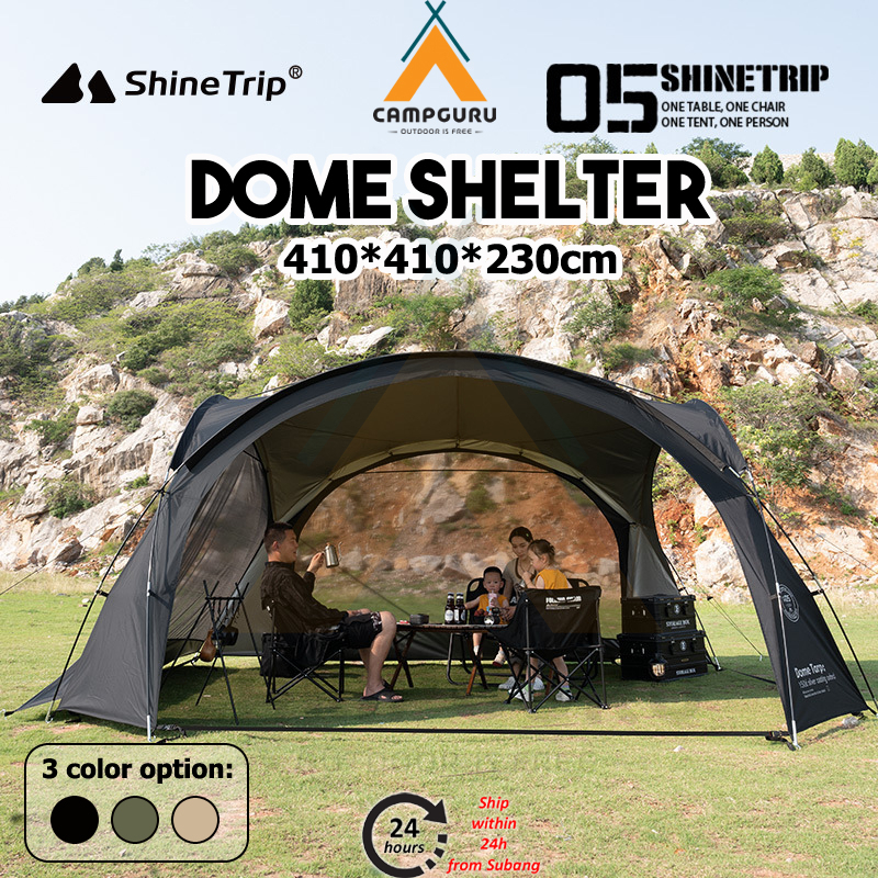 ShineTrip Dome Shelter Outdoor Tarp 05 Series A470-H00 PU3000mm Camping Picnic Tent 8-10 Person Awing Sun Protection