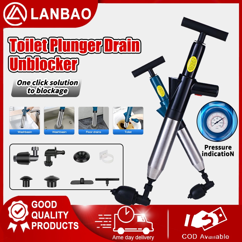 Toilet Plunger High Pressure Toilet Dredge Inflatable Air Pressure Pump Air Drain Pipe Toilet Pump Plunger