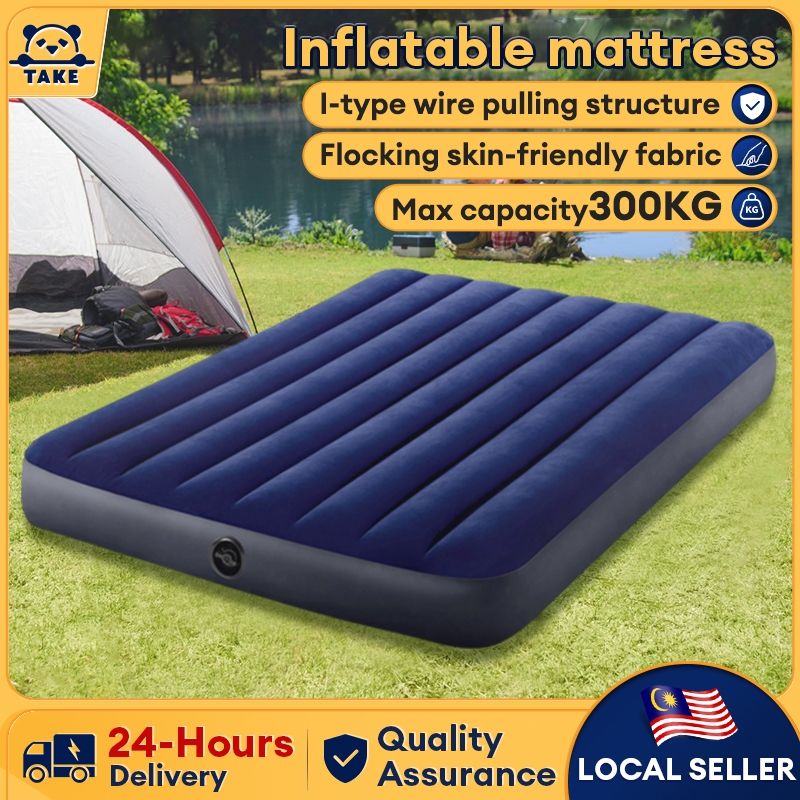TAKE Outdoor Camping Bed Tilam Angin Picnic Single Twin Double Queen King size Inflatable Bed Air Bed 25cm Thickened 气垫床