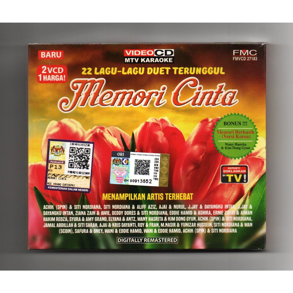 MEMORI CINTA - 22 Lagu-Lagu Duet Terunggul ( KARAOKE 2 VCD ) [ ZIANA ZAIN AWIE NURUL J.JAY DAYANGKU INTAN..]