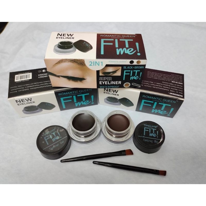 2IN1 Fitme WARDA BEAUTY STAY 24 HOURS EYEBROW & EYELINER Gel CREAM WATERPROOF LONGLASTING