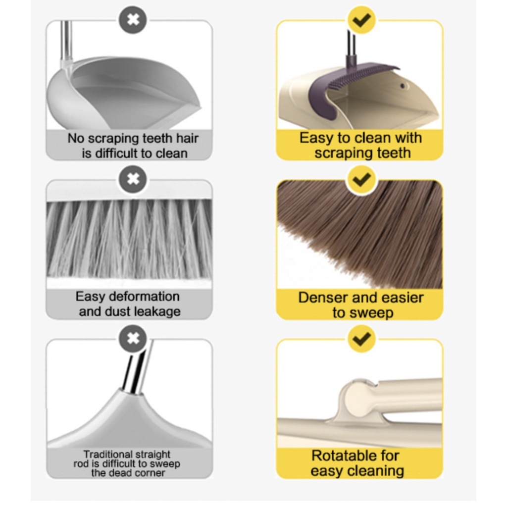 OOKAS Broom Dustpan set pemyapu bersih penyodok Specifically aimed at sweeping hair household items