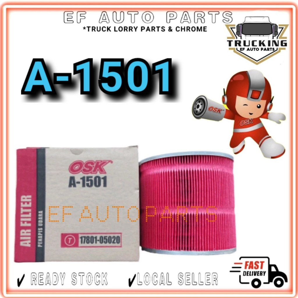 TOYOTA UNSER KF80 7K AIR FILTER A-1501 OSK / 17801-05040 ANGIN FILTER CLEANER