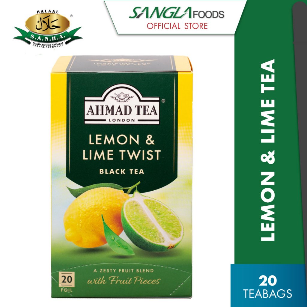 Ahmad Tea Lemon & Lime (20 Teabags) Halal Certified