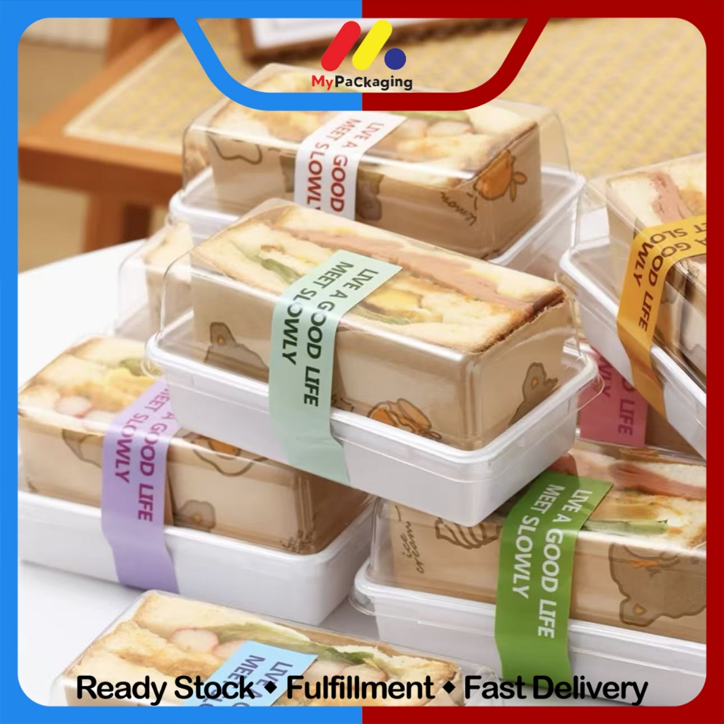 50pcs Sandwich Cake Kuih Transparent Plastic Cup Food Container for Mousse Jelly, Ice Cream, Dessert, Fruit, Bur
