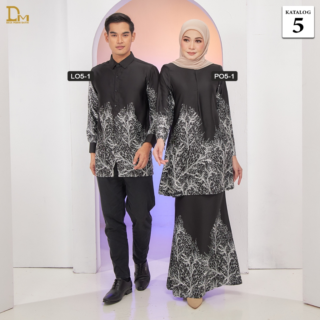 Desa Murni Batik - Baju Sedondon Kurung Batik Alana & Kemeja Batik DM 8.0 (Satin Valentino) - Katalog 5