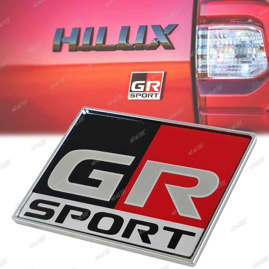 TOYOTA GR SPORT Logo Emblem Rear Tailgate Trunk For Toyota Camry Vios Yaris Altis Hilux VIGO REVO Corolla Cross