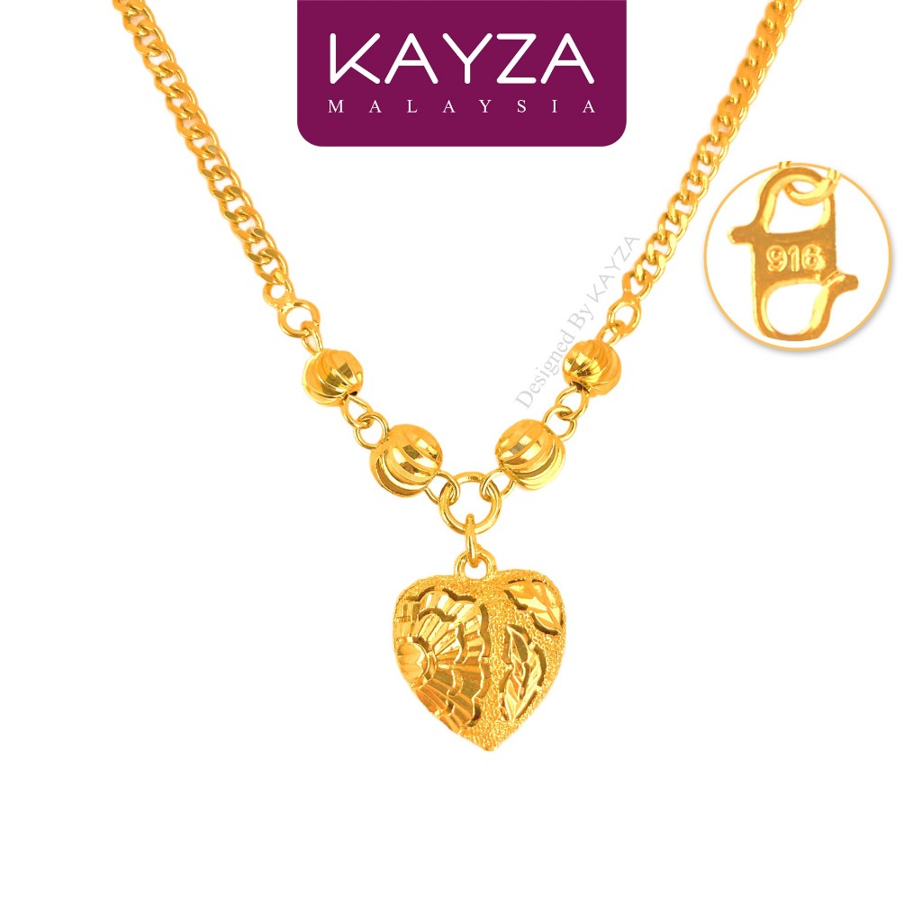 23N KAYZA Love Boba Necklace Handcrafted Designs in Vietnamese Gold - Reka Bentuk Rantai Leher dengan Emas Vietnam