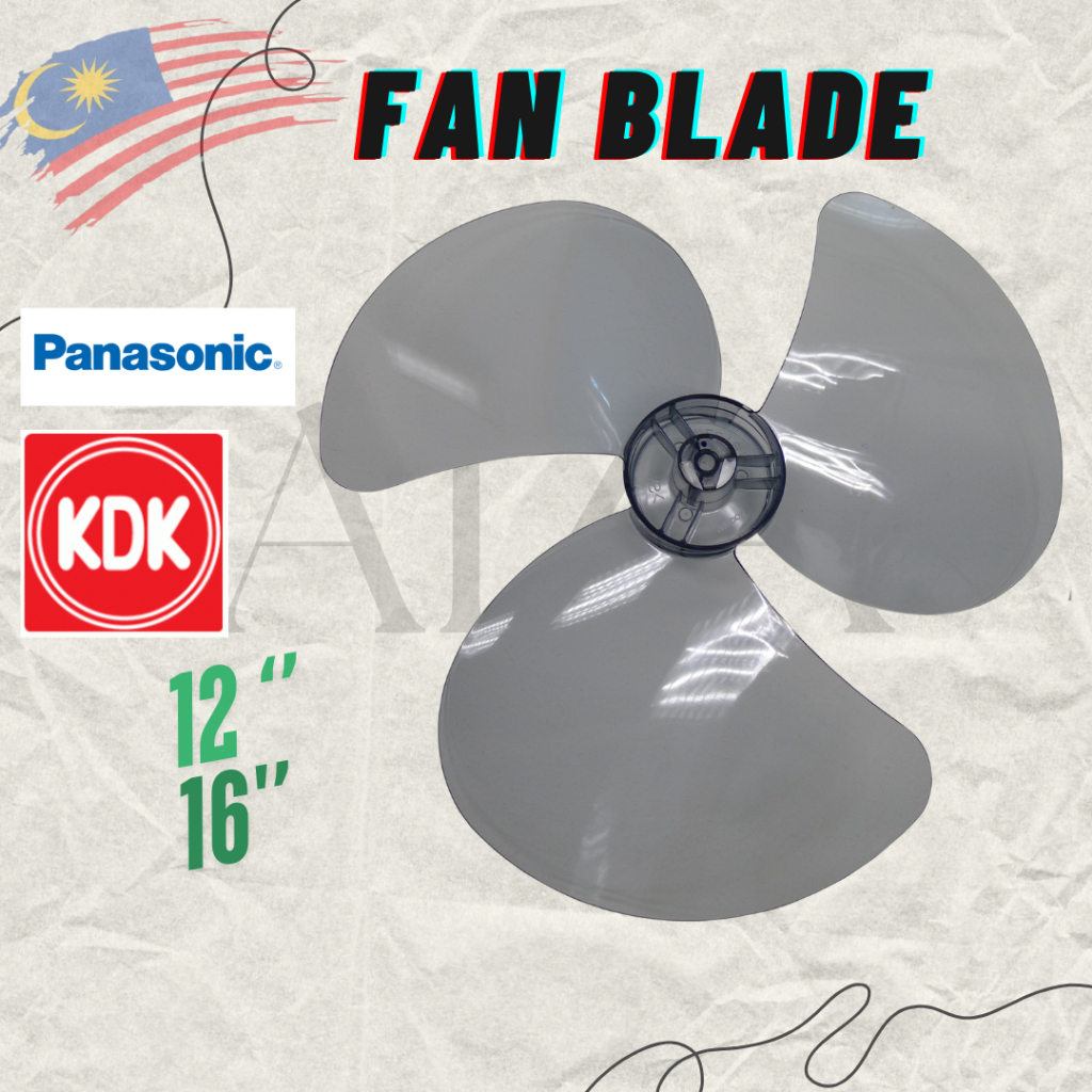 Panasonic & KDK Fan Blade (8mm) 12'''&16'' (Daun Kipas)Wall fan/Stand fan/Floor Fan/Auto Fan/Table
