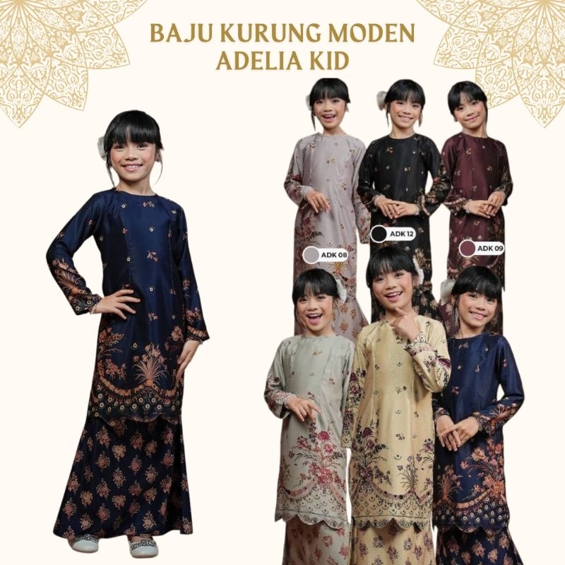Baju Kurung Moden Adelia Kid By Anggun saiz 2-12