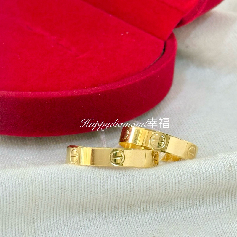 916 Emas Cincin Licin Skru Modern Fashion 4mm/ 916 gold screw shape fashion ring/ 916黄金戒指光面 螺丝纹戒指