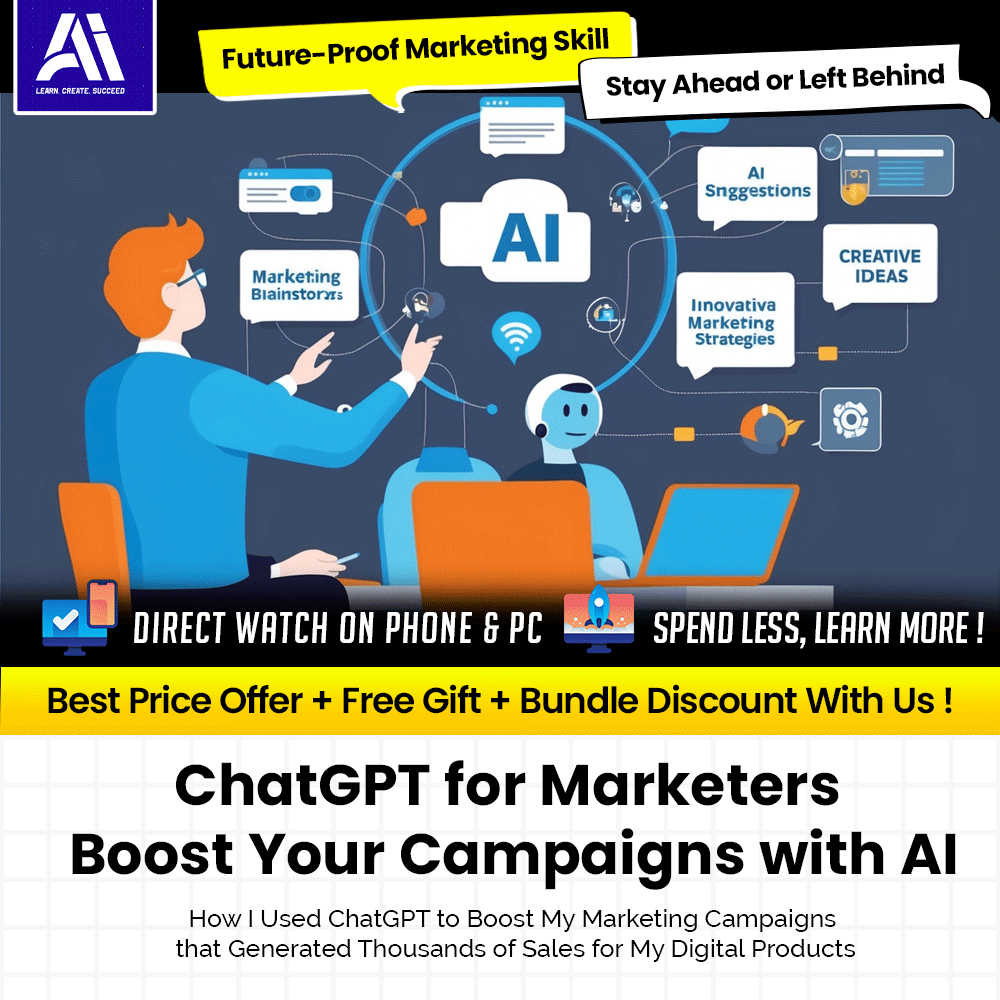 Video Course - ChatGPT for Marketers Boost Your Campaigns with AI | Chatgpt Marketing Course | AI Marketing