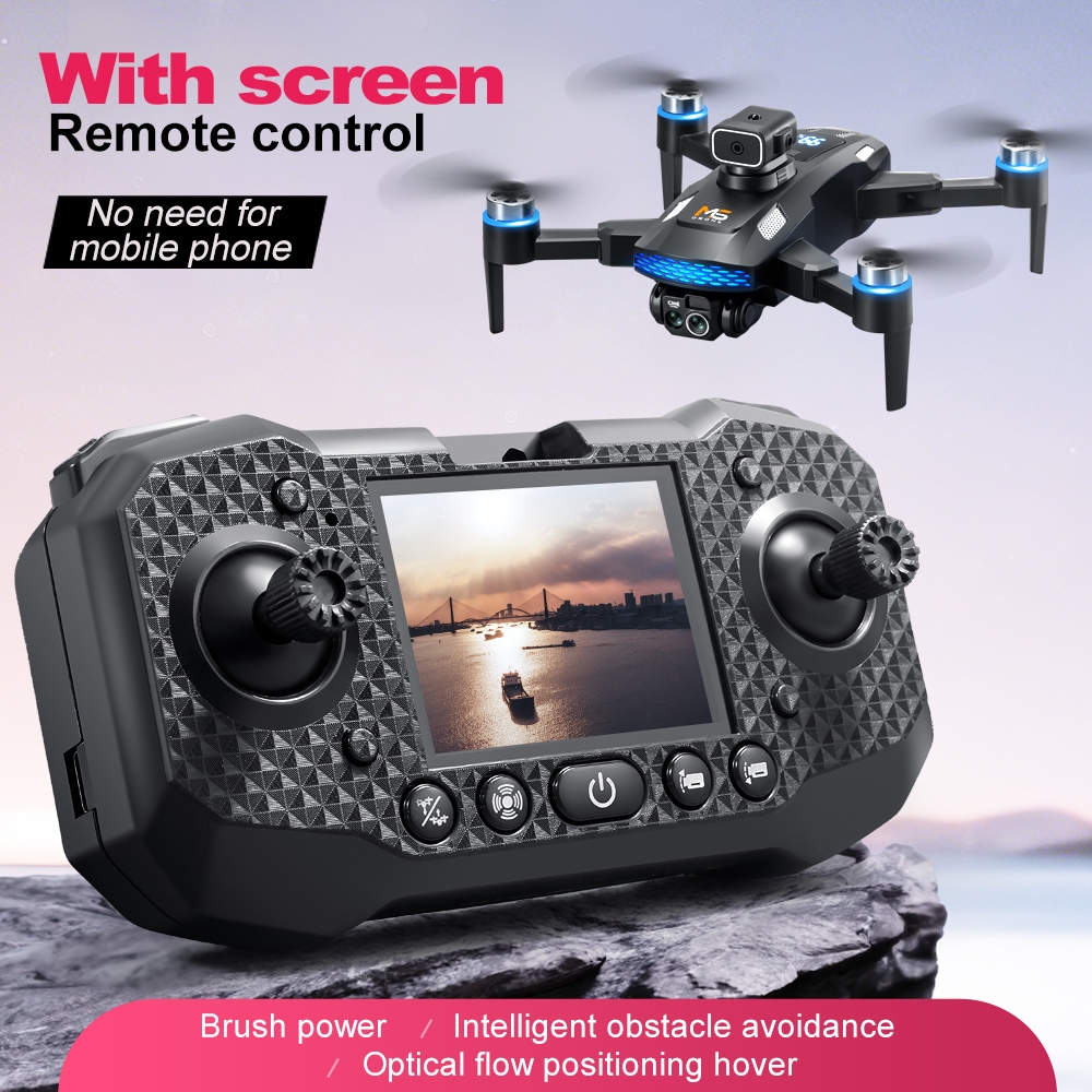 M6 drone with screen display 4K HD dual camera drone, Pengelakan halangan dan kedudukan dron lipat tanpa berus