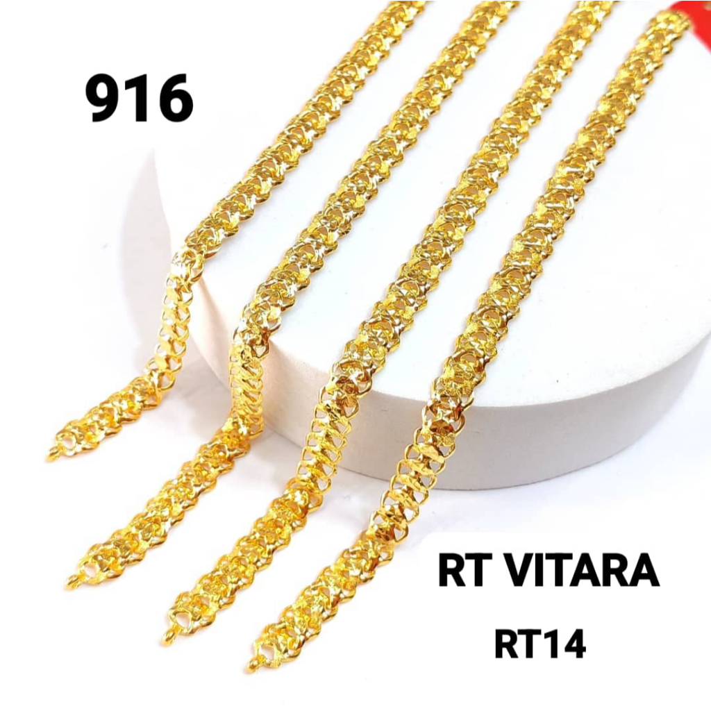 Wing Sing Rantai Tangan Vitara Emas 916/916 Gold Vitara Bracelet
