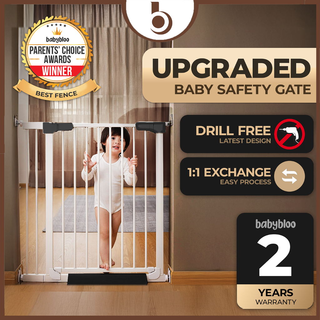 [2 Year Warranty] BabyBloo Baby Fence Pagar Baby Baby Gate Pagar Budak Bayi Safety Gate Pagar Tangga Baby Safety 樓梯圍欄