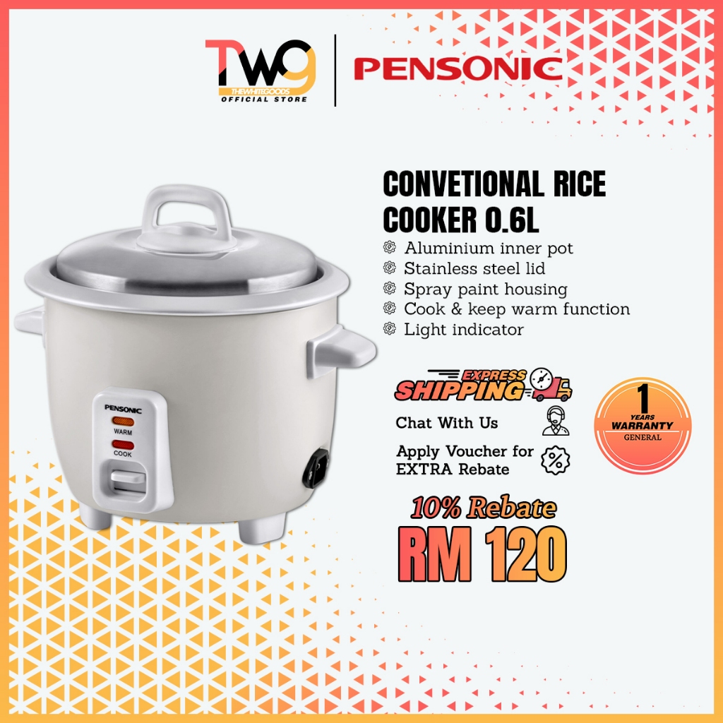 PENSONIC 0.6L / 1.0L / 1.8L CONVENTIONAL RICE COOKER PRC-603 / PRC-1003 / PRC-1803