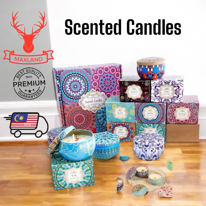 Scented Candles Door Gift Set Aromatherapy Candle Fragrance Soy Wax Essential Oil Candle Wangi Lilin Doorgift Candle 蜡烛