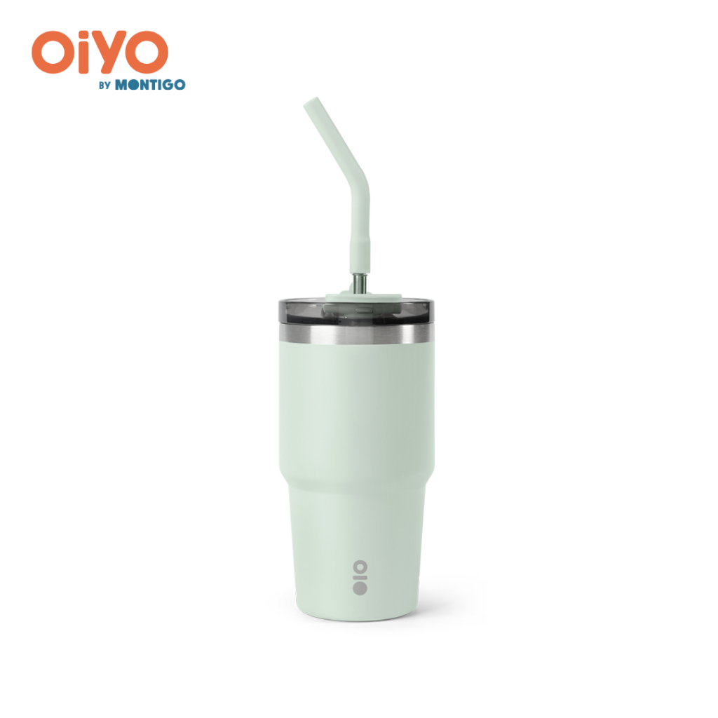 OiYO Solo Tumbler (590ml/20oz) - Durable, Stainless Steel, Temperature Retention, Leakproof Lid, Dual-function Lid