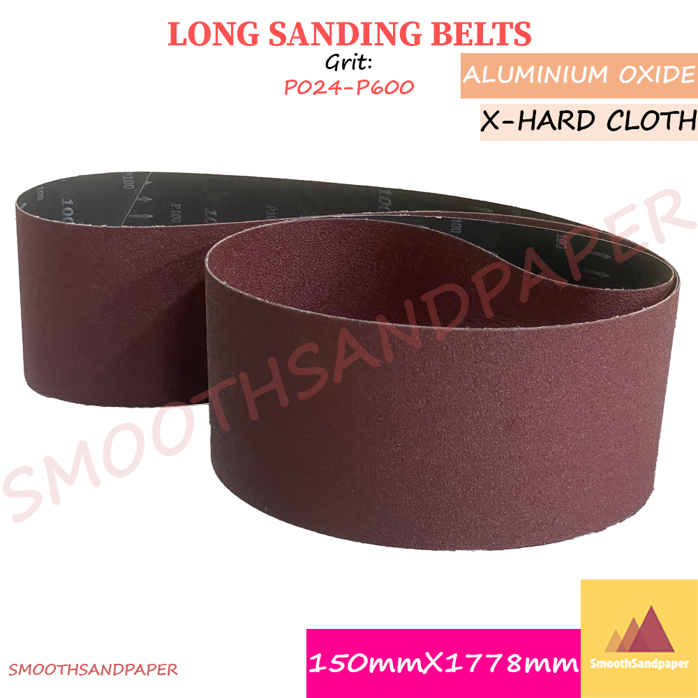 150X1778mm X-Hard Cloth Sanding Belts / Aluminium Oxide 金属不锈钢打磨 硬布氧化铝长砂带 image 2