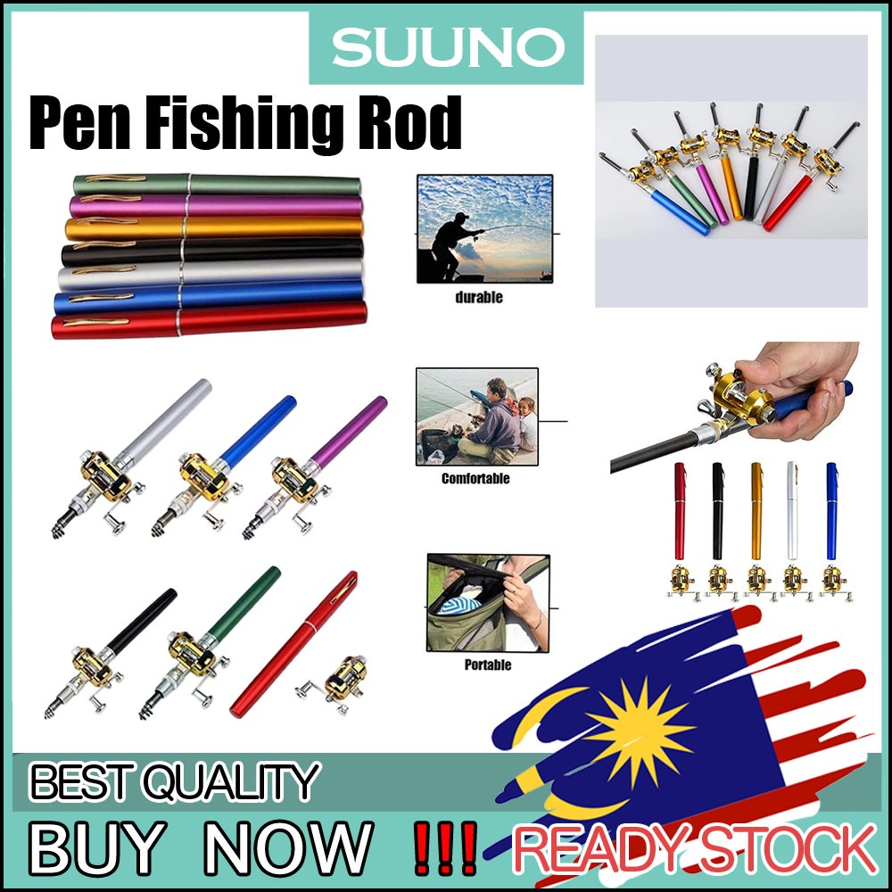 Fishing Rod Pole Fishing Reel Pancing Reel Memancing Ikan Pancing Protable Mini Pocket Fishing Pen