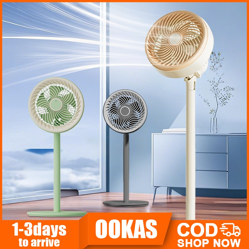 OOKAS Air Circulation Fan Stand Fan Electric Fan Strong Wind 3 Speed Kipas Energy Saving Household Desk Fan 風扇家用