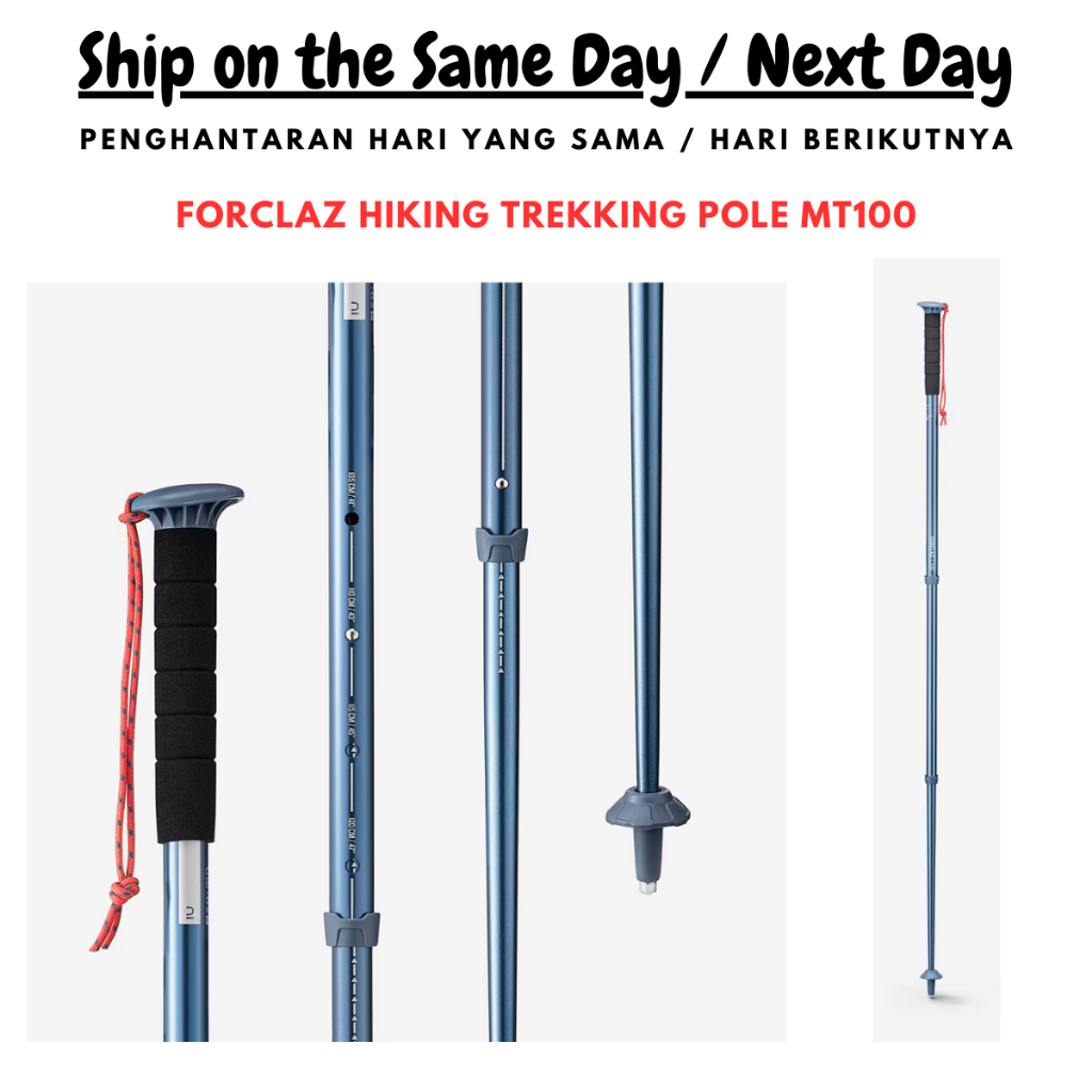 F0rcl@z MT100 Hiking Pole / Trekking Pole / Walking Pole / Tongkat Hiking / Tongkat Memanjat Bukit