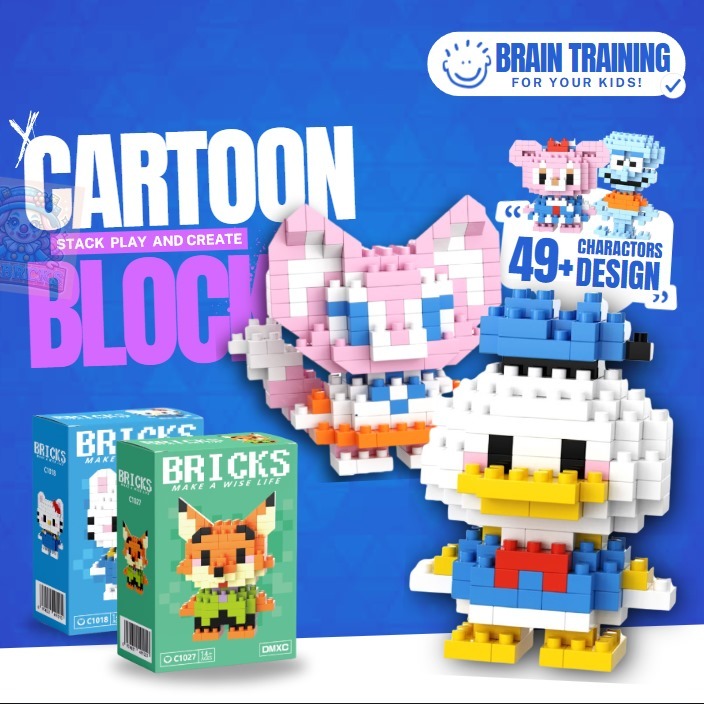 INfinity Nano Building Blocks Cartoon Toys for Kids Mainan Hadiah Birthday Gift Mini Bricks