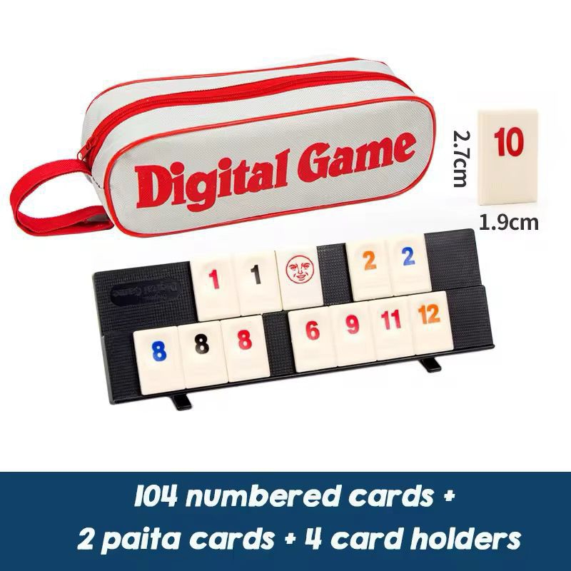 Rummikub Rummy Tile Classic Board Game Israel Lami Mahjong Digital Game Hotest Party Game Portable Travel Bag