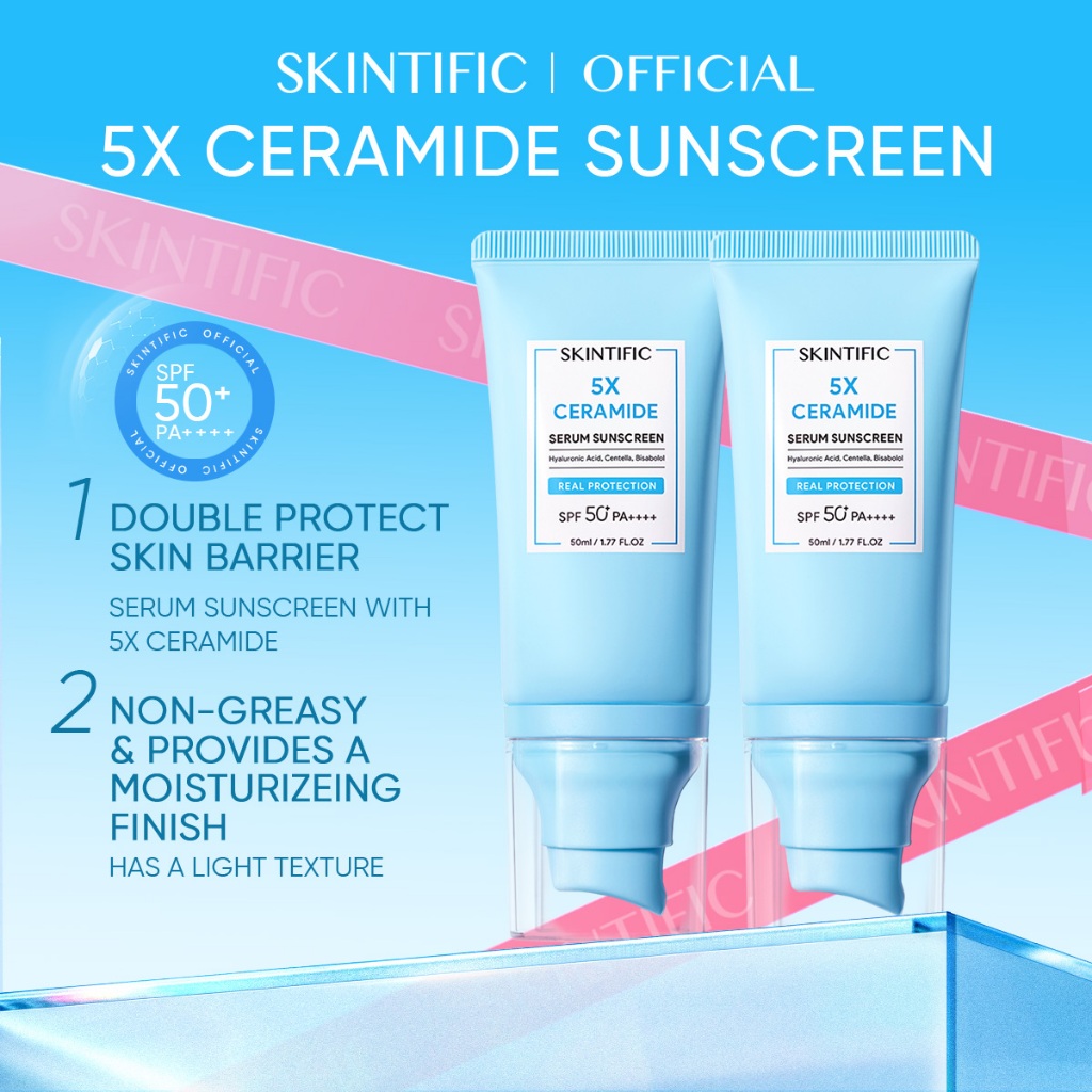 SKINTIFIC Sunscreen 5x Ceramide Serum Sunscreen Stick SPF50 PA++++ Skincare Sunscreen Skin Barrier tinted sunscreen