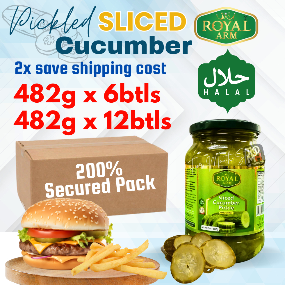 ROYALARM Pickle Cucumber Slice Pickles Cucumber Sliced Halal Jeruk Gherkin Halal Pickel Cucumber Pic