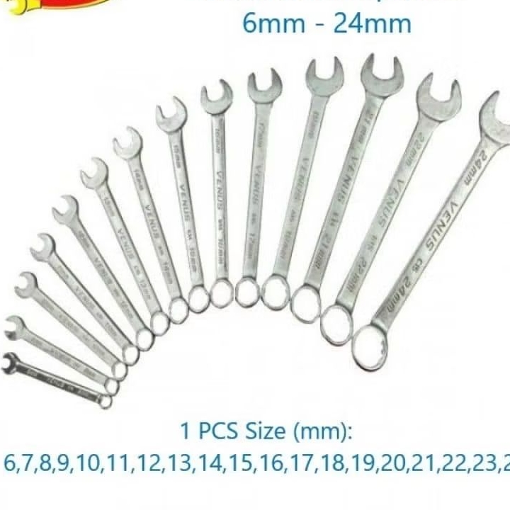 Combination Wrench/Combination Spanner/Spanar Size 6mm to 25mm 组合扳手
